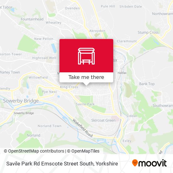 Savile Park Rd Emscote Street South map
