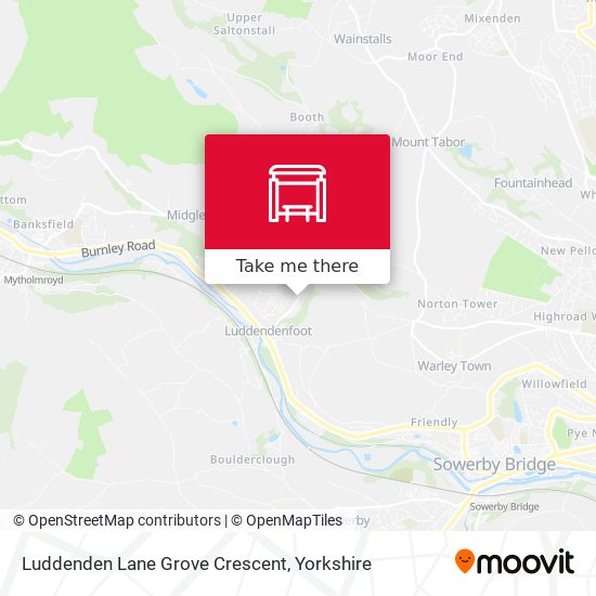 Luddenden Lane Grove Crescent map