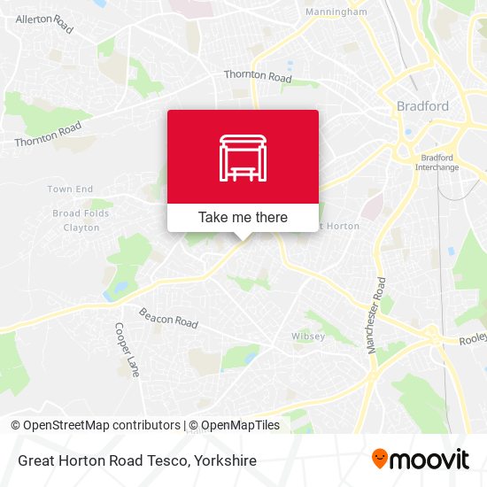 Great Horton Road Tesco map