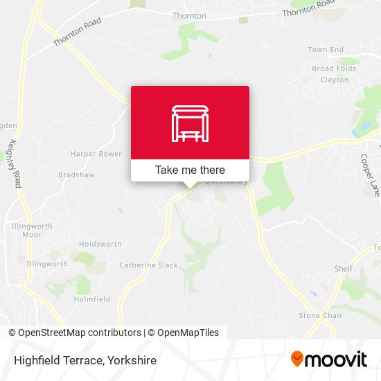 Highfield Terrace map