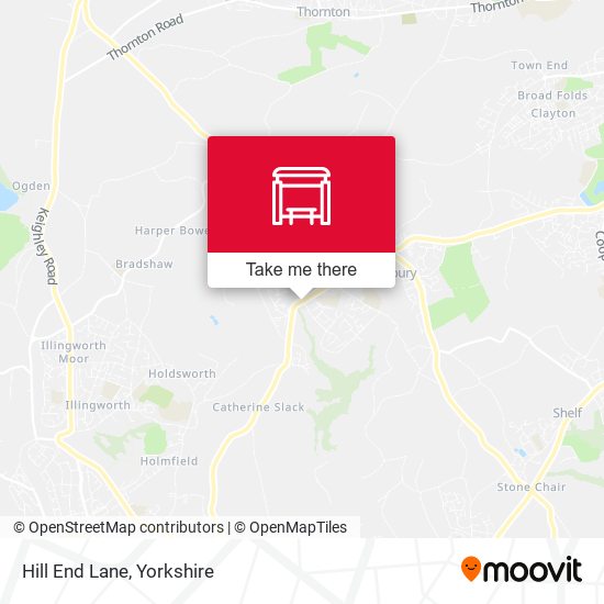 Hill End Lane map