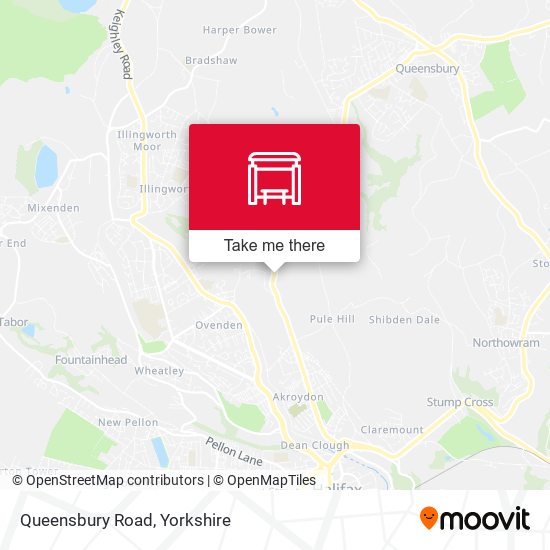 Queensbury Road map