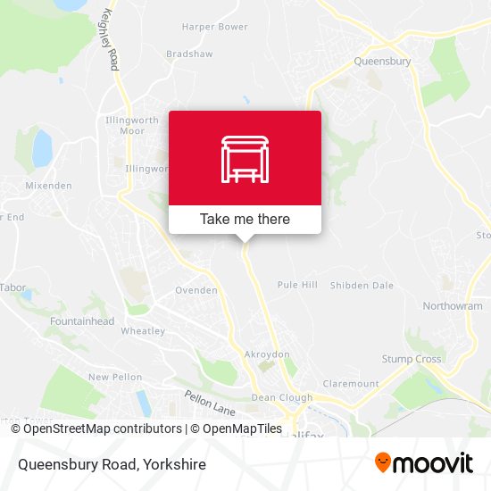 Queensbury Road map
