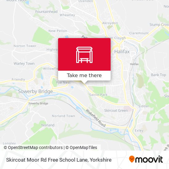 Skircoat Moor Rd Free School Lane map