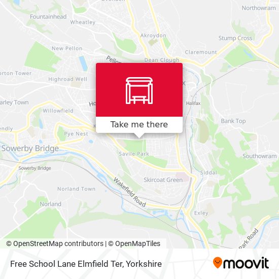 Free School Lane Elmfield Ter map