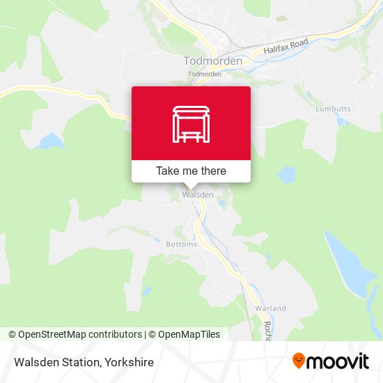 Walsden Station map