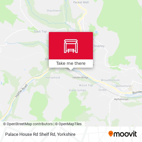 Palace House Rd Shelf Rd map