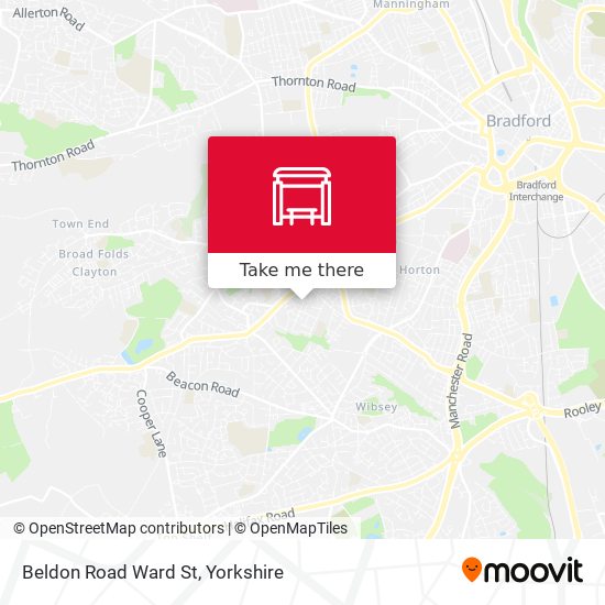 Beldon Road Ward St map