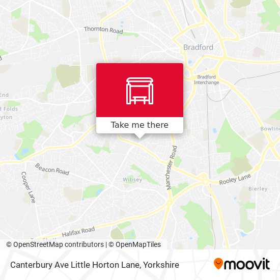 Canterbury Ave Little Horton Lane map