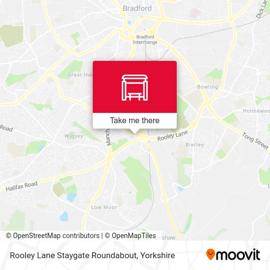 Rooley Lane Staygate Roundabout map