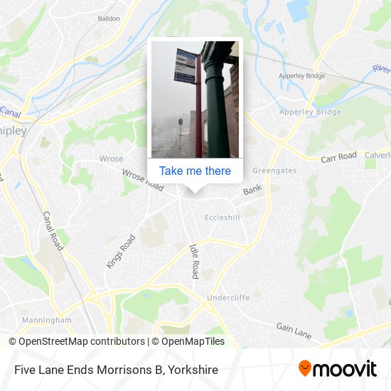 Five Lane Ends Morrisons B map