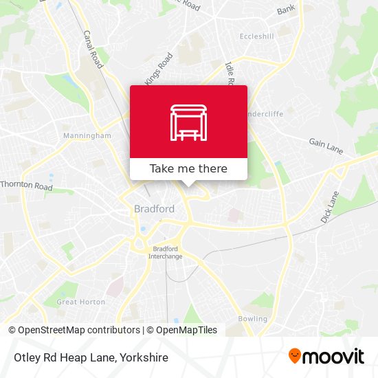 Otley Rd Heap Lane map