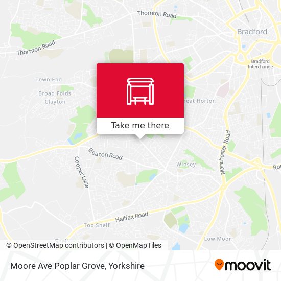 Moore Ave Poplar Grove map