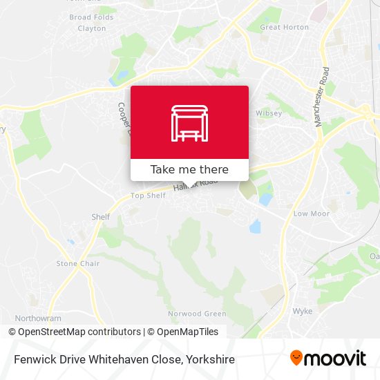 Fenwick Drive Whitehaven Close map