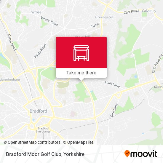 Bradford Moor Golf Club map