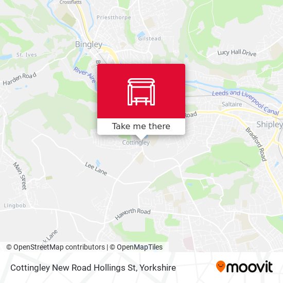 Cottingley New Road Hollings St map