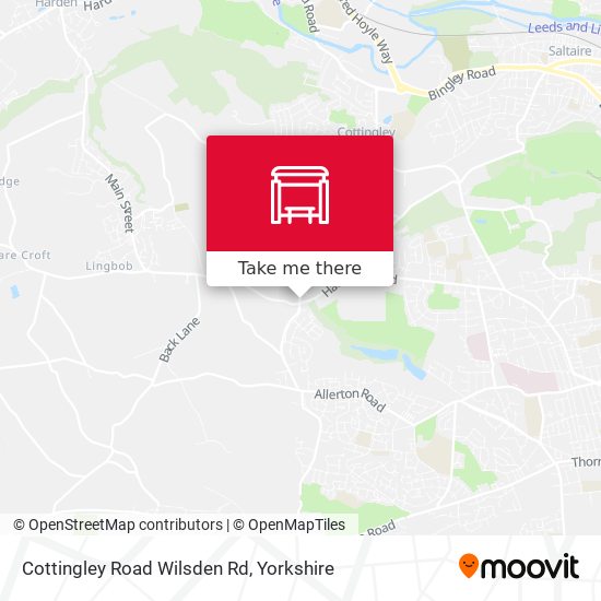 Cottingley Road Wilsden Rd map