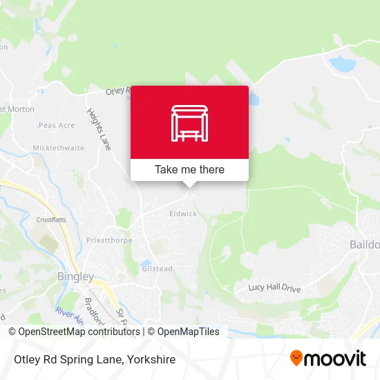 Otley Rd Spring Lane map