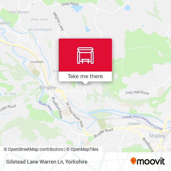 Gilstead Lane Warren Ln map