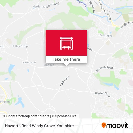 Haworth Road Windy Grove map