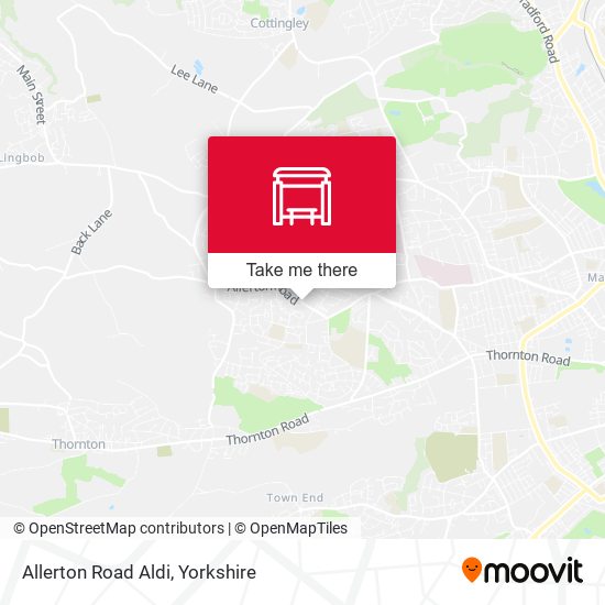 Allerton Road Aldi map