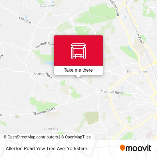Allerton Road Yew Tree Ave map