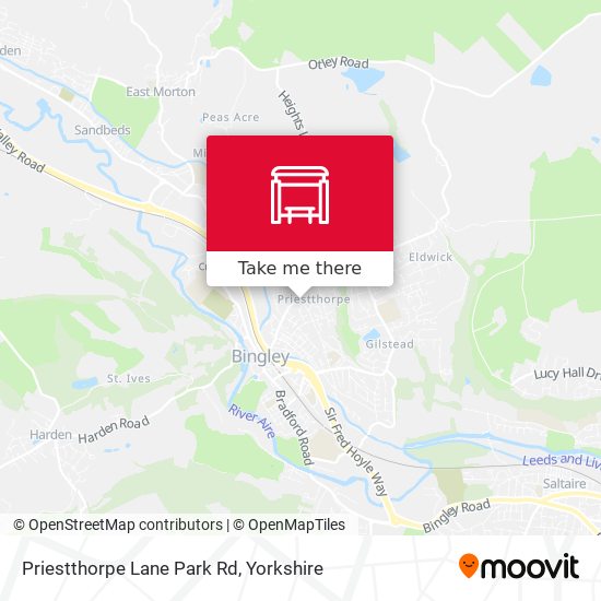 Priestthorpe Lane Park Rd map