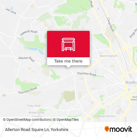 Allerton Road Squire Ln map