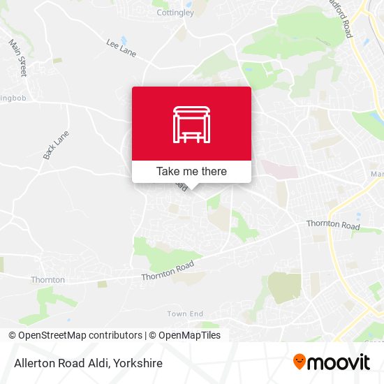 Allerton Road Aldi map