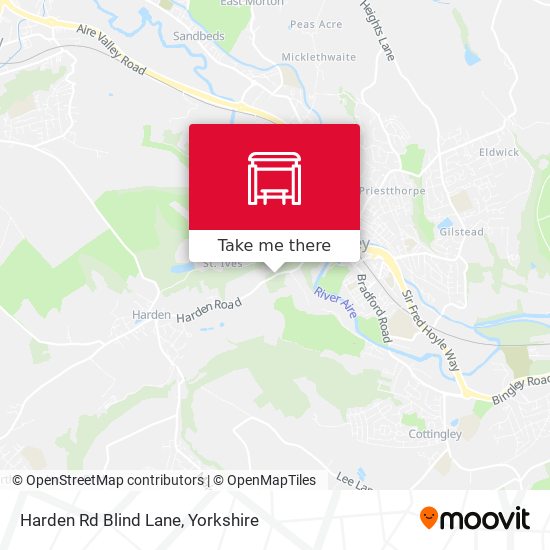 Harden Rd Blind Lane map