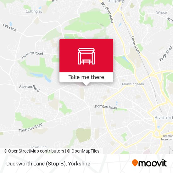 Duckworth Lane (Stop B) map