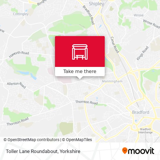 Toller Lane Roundabout map