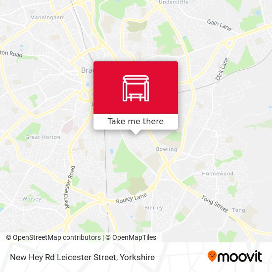 New Hey Rd Leicester Street map
