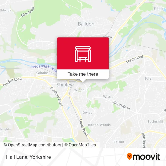 Hall Lane map