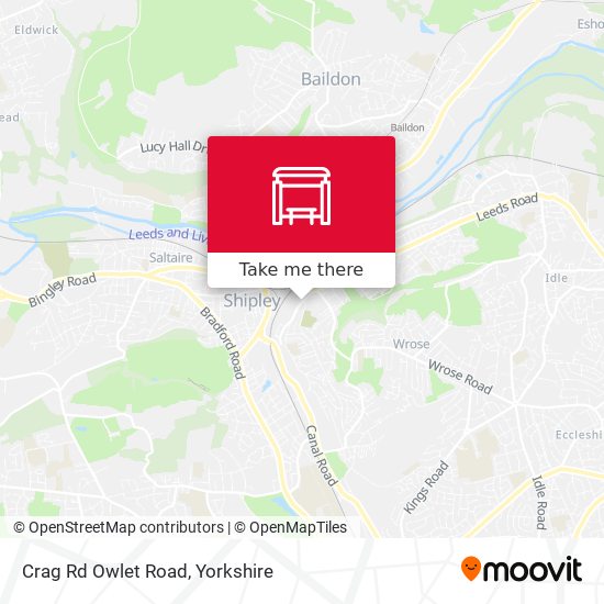 Crag Rd Owlet Road map