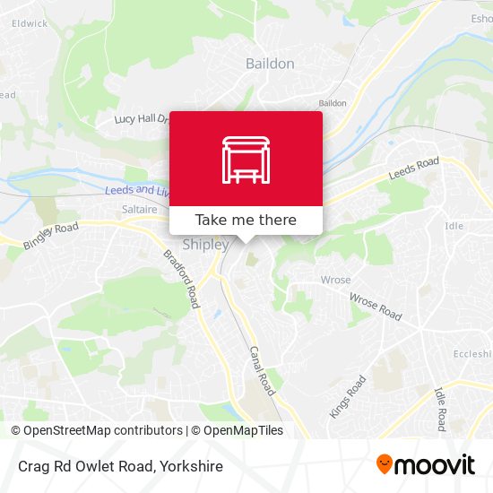 Crag Rd Owlet Road map
