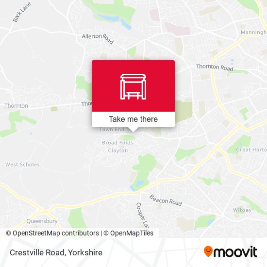 Crestville Road map
