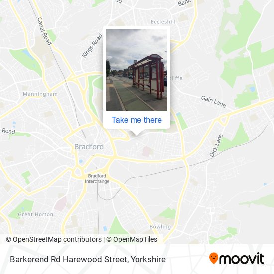Barkerend Rd Harewood Street map