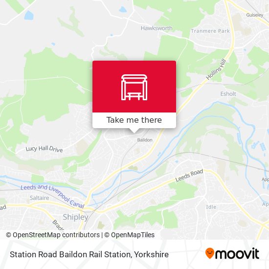 Station Road Baildon Rail Station map