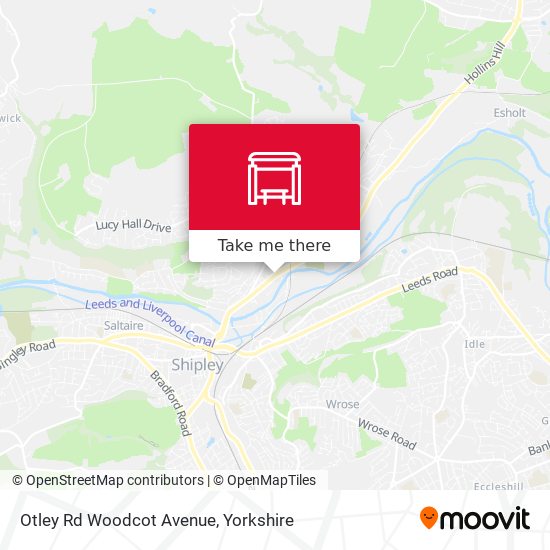 Otley Rd Woodcot Avenue map