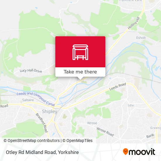 Otley Rd Midland Road map