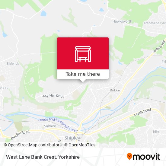 West Lane Bank Crest map