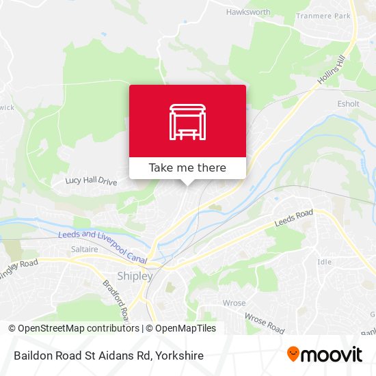 Baildon Road St Aidans Rd map