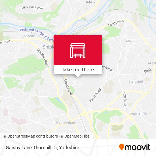 Gaisby Lane Thornhill Dr map