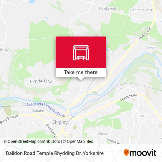 Baildon Road Temple Rhydding Dr map