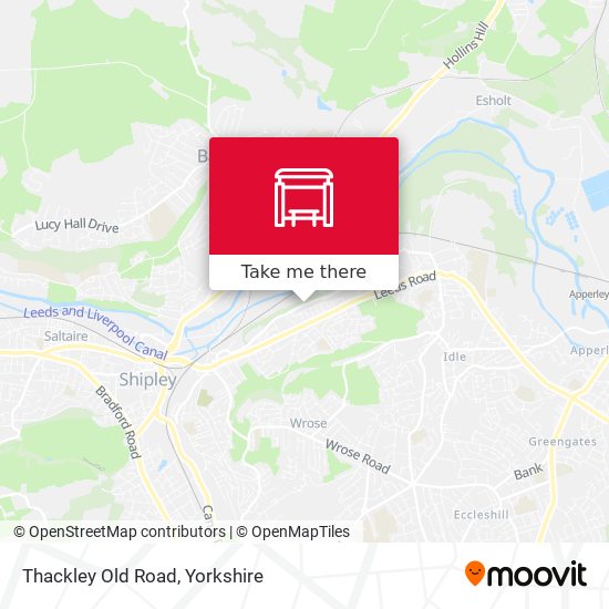 Thackley Old Road map