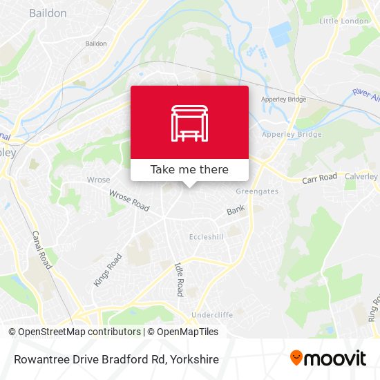Rowantree Drive Bradford Rd map