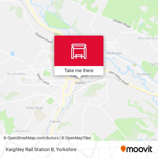 Keighley Rail Station B map