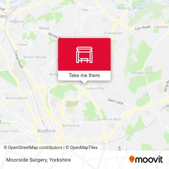 Moorside Surgery map