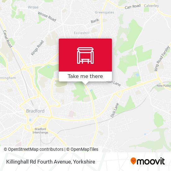 Killinghall Rd Fourth Avenue map